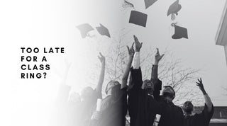 Graduates Tossing College Caps B&W with Gradient Overlay