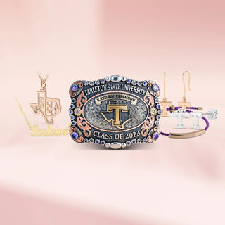 Tarleton State Jewelry | Texans Jewelry | Rings | Belt Buckles | Necklace | Pendants