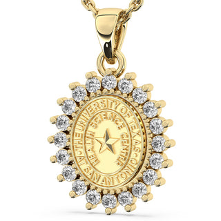 UTHSC San Antonio Necklace | 123 Tradition San Jose Jewelers Stone Type: Cubic Zirconia