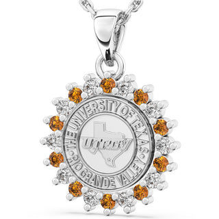 UTRGV Necklace | 245 Prestige San Jose Jewelers Stone Type: Cubic Zirconia