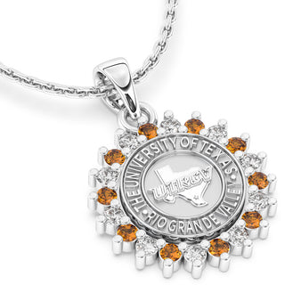 UTRGV Necklace | 245 Prestige San Jose Jewelers Stone Type: Cubic Zirconia