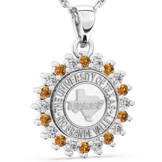 UTRGV Necklace | 245 Prestige San Jose Jewelers Stone Type: Cubic Zirconia