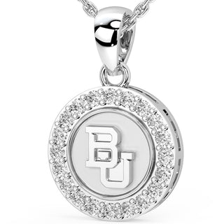 Baylor Belle Necklace | Baylor Bear Belle Necklace | White Gold