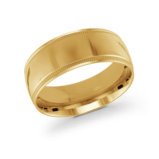 9mm yellow gold milgrain wedding band ring classic