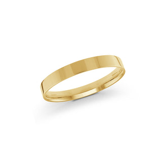 2mm yellow gold wedding band ring flat classic