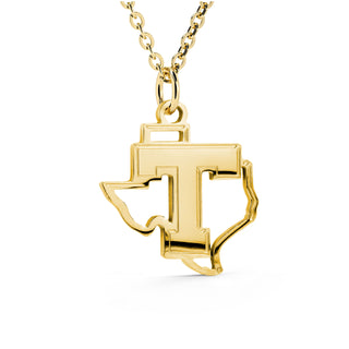 Gold Tarleton State Necklace | Tarleton T Pendant