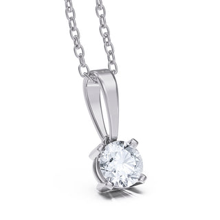 Silver Moissanite Necklace 1.5ct