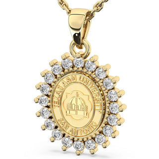 TAMUSA Necklace | 123 Tradition with Texas A&M San Antonio Pendant | 14K Gold