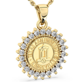 TAMUK Necklace | 123 Tradition with Texas A&M Kingsville Pendant | 14K Gold