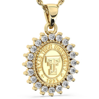 Texas Tech Necklace | 123 Tradition with Texas Tech University Pendant | 14K Gold