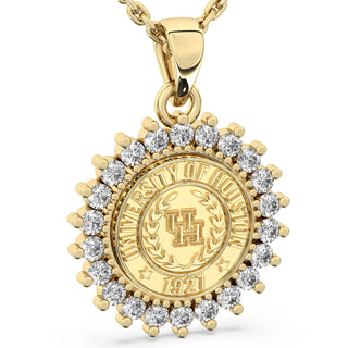 University of Houston Necklace | 123 Tradition with UH Pendant | 14K Gold