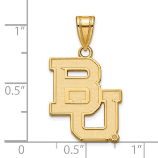 Baylor "BU" Pendant w/ Chain | Large | Sterling Silver