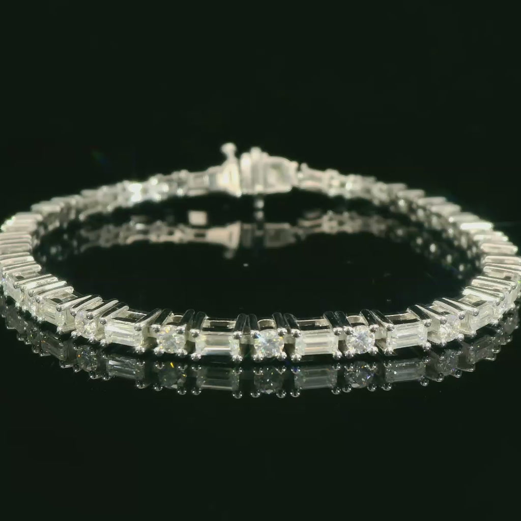 Sterling Silver Moissanite Tennis Bracelet San Jose Jewelers