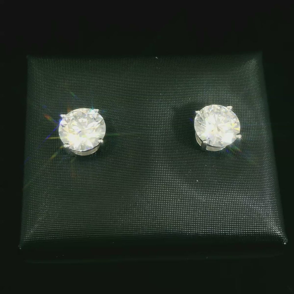 1.5 CT Moissanite Earring Studs Sterling Silver