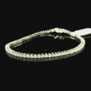 Sterling Silver Moissanite 2mm Stone Tennis Bracelet