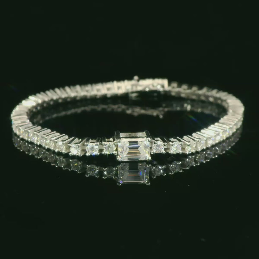 Sterling Silver Moissanite Tennis Bracelet San Jose Jewelers